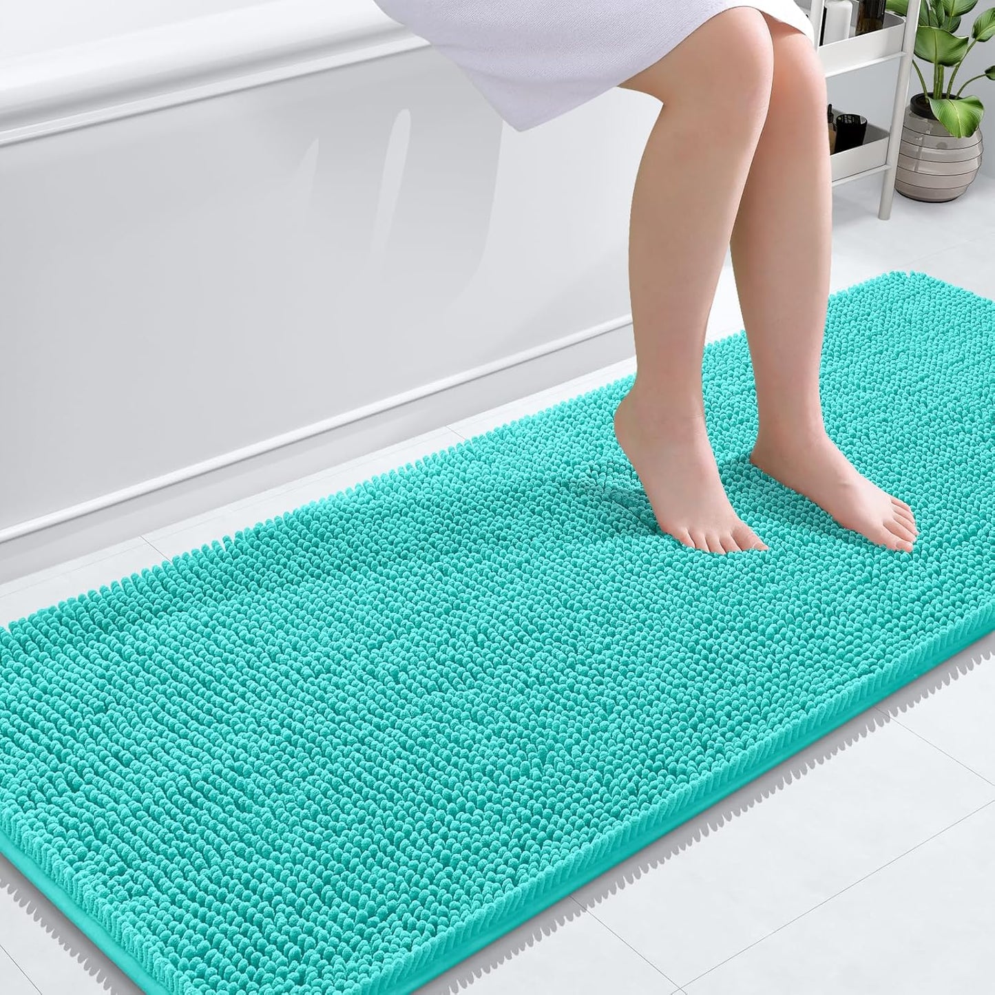 OLANLY Extra Soft Chenille Bath Rugs 59x24 for Ultimate Comfort