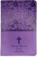 Personalized KJV Reference Holy Bible Purple Faux Leather - Large