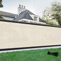 Privacy Fence Screen 5 ft x 84 ft Cream Mesh - Heavy Duty Privacy