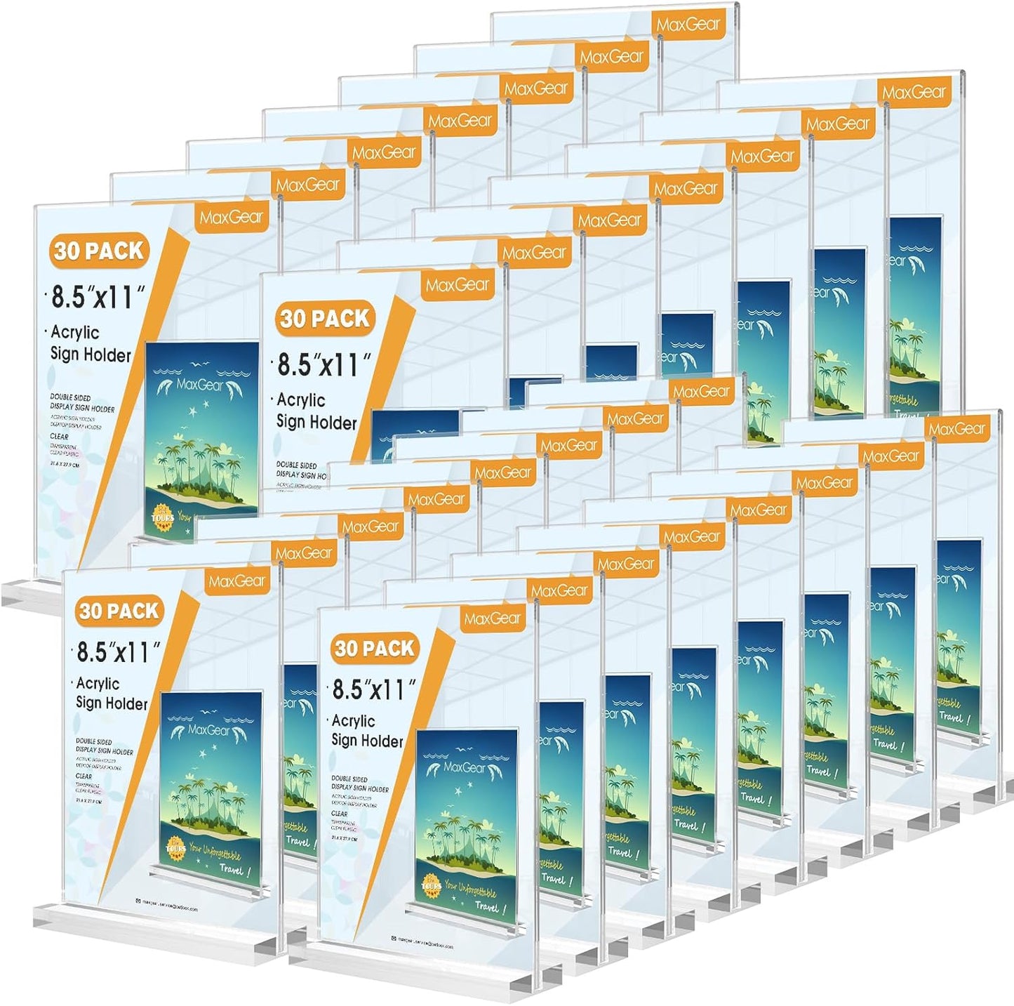 MaxGear Acrylic Sign Holder 8.5 X 11 Inches for Displays