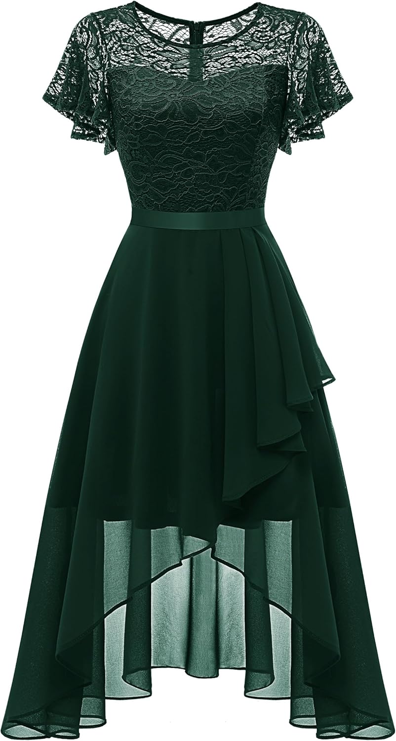 Elegant Wedding Guest Dresses with Flutter Sleeves for Teens