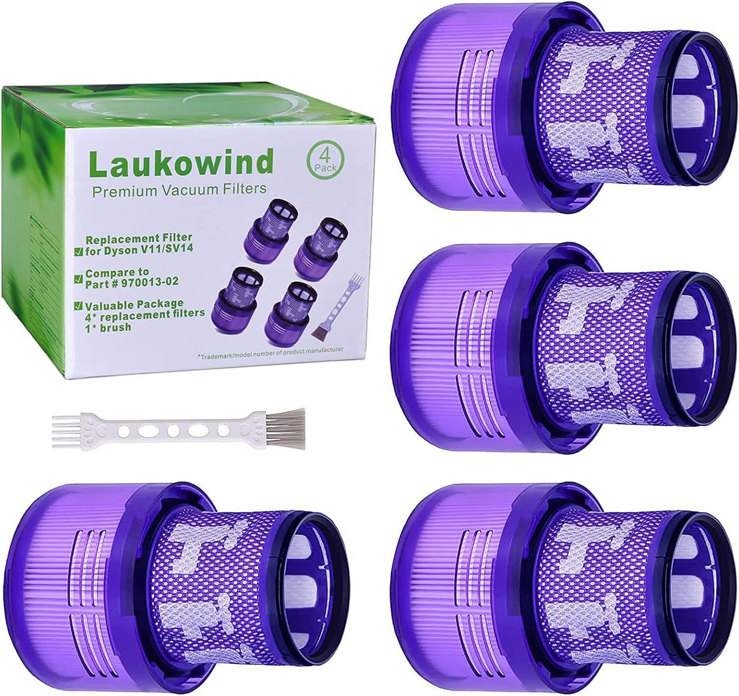Laukowind 4 Pack V11 Filter Replacements - Enhanced Cleaning Power!
