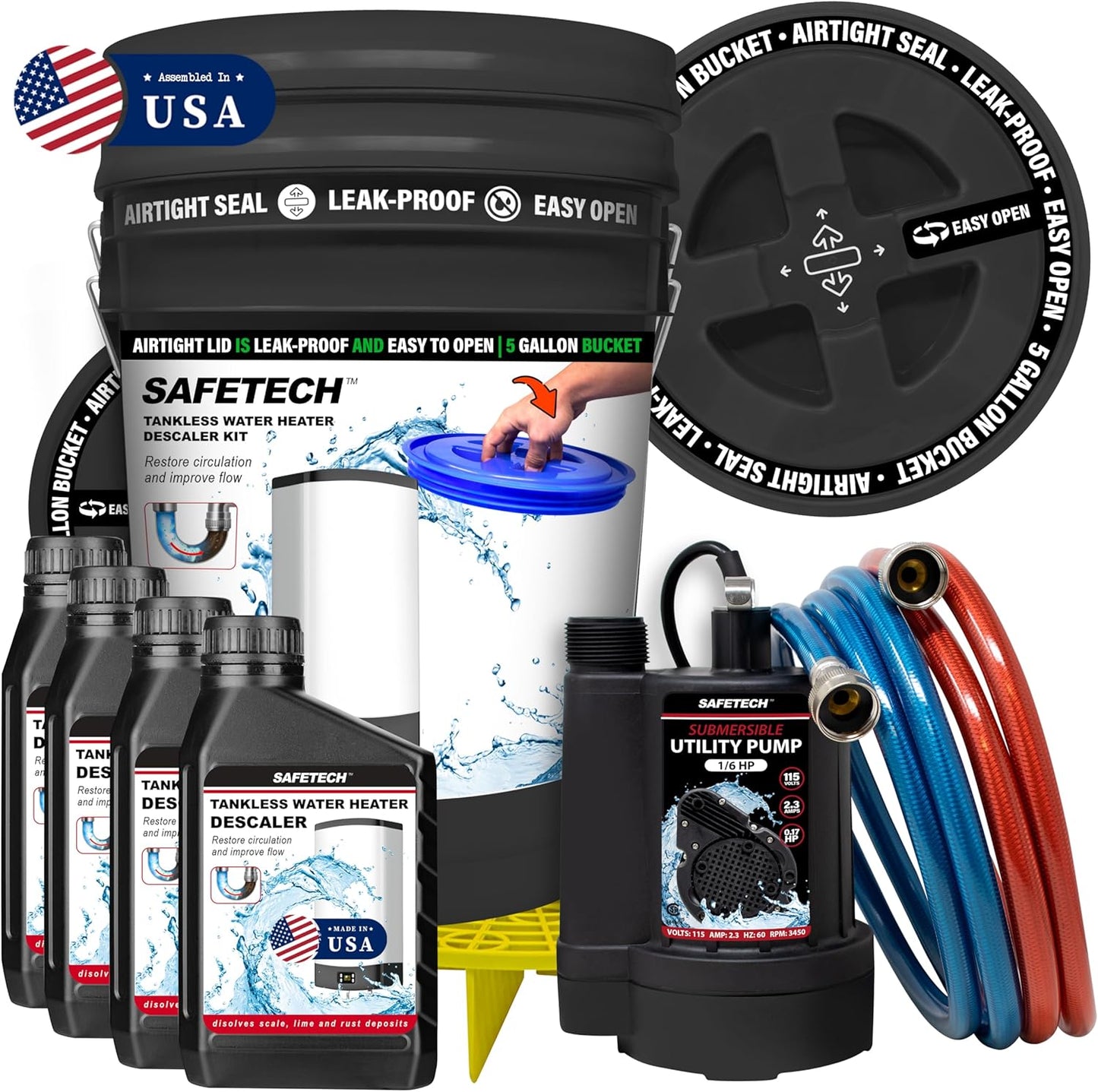 Safetech Tankless Water Heater Flushing Kit for Easy Maintenance