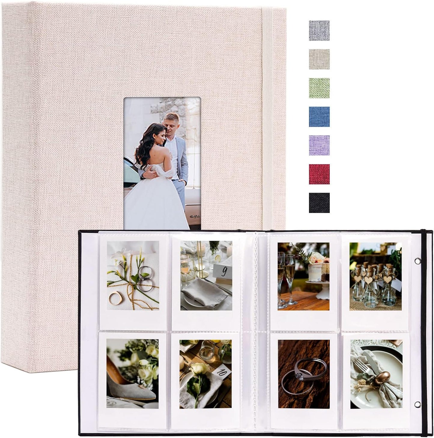 Beige Mini Polaroid Album 208 Pockets for Instax - Vienrose