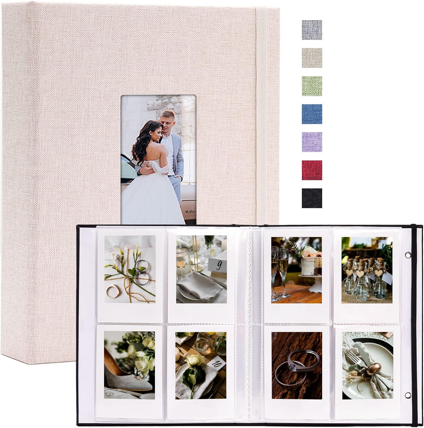 Beige Mini Polaroid Album 208 Pockets for Instax - Vienrose