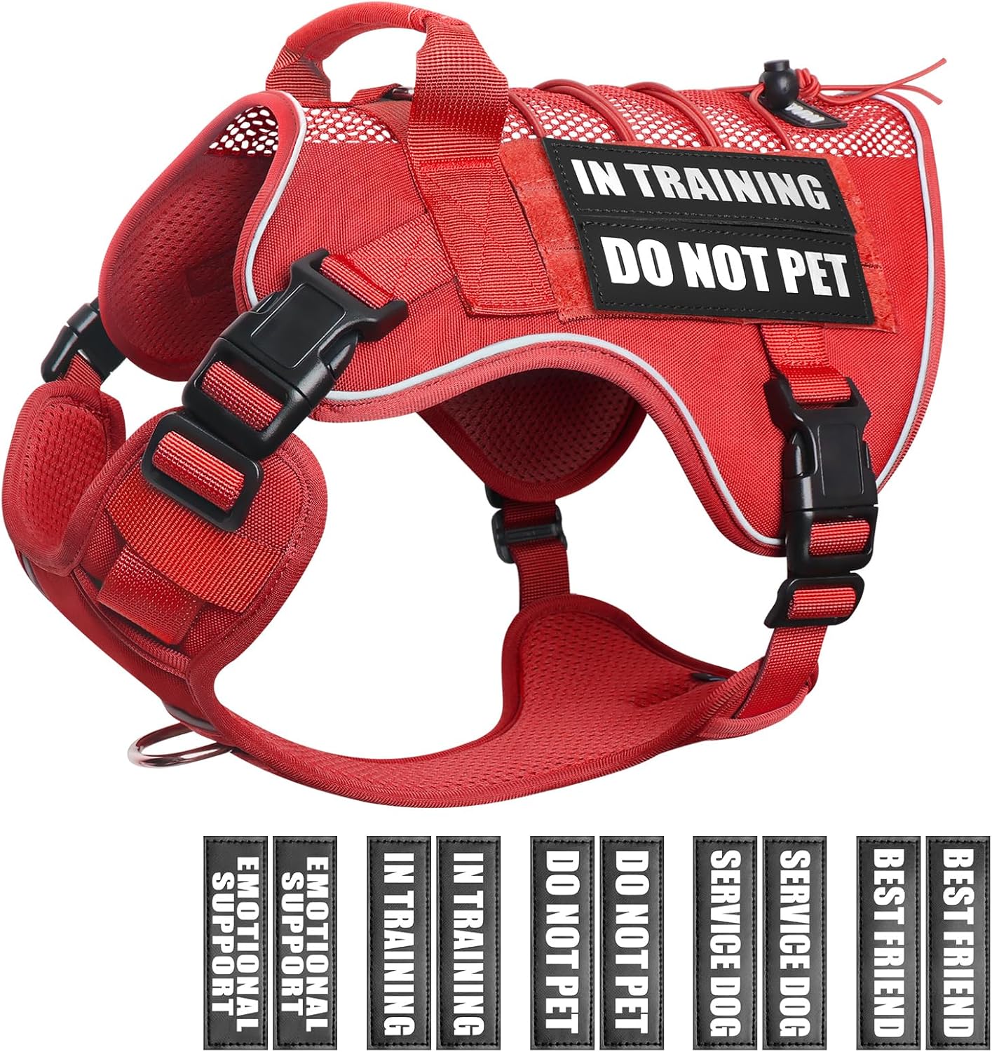 WINSEE Service Dog in Training Mesh Harness for Large Dogs