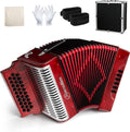 31 Key Diatonic Accordion with 12 Bass Buttons for Any Musician