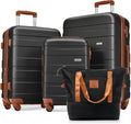 4 Piece Hardshell Luggage Set Spinner Wheel Suitcase TSA Lock