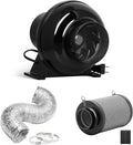iPower 4 in 195 CFM Inline Fan Kit - Low Noise Ventilation