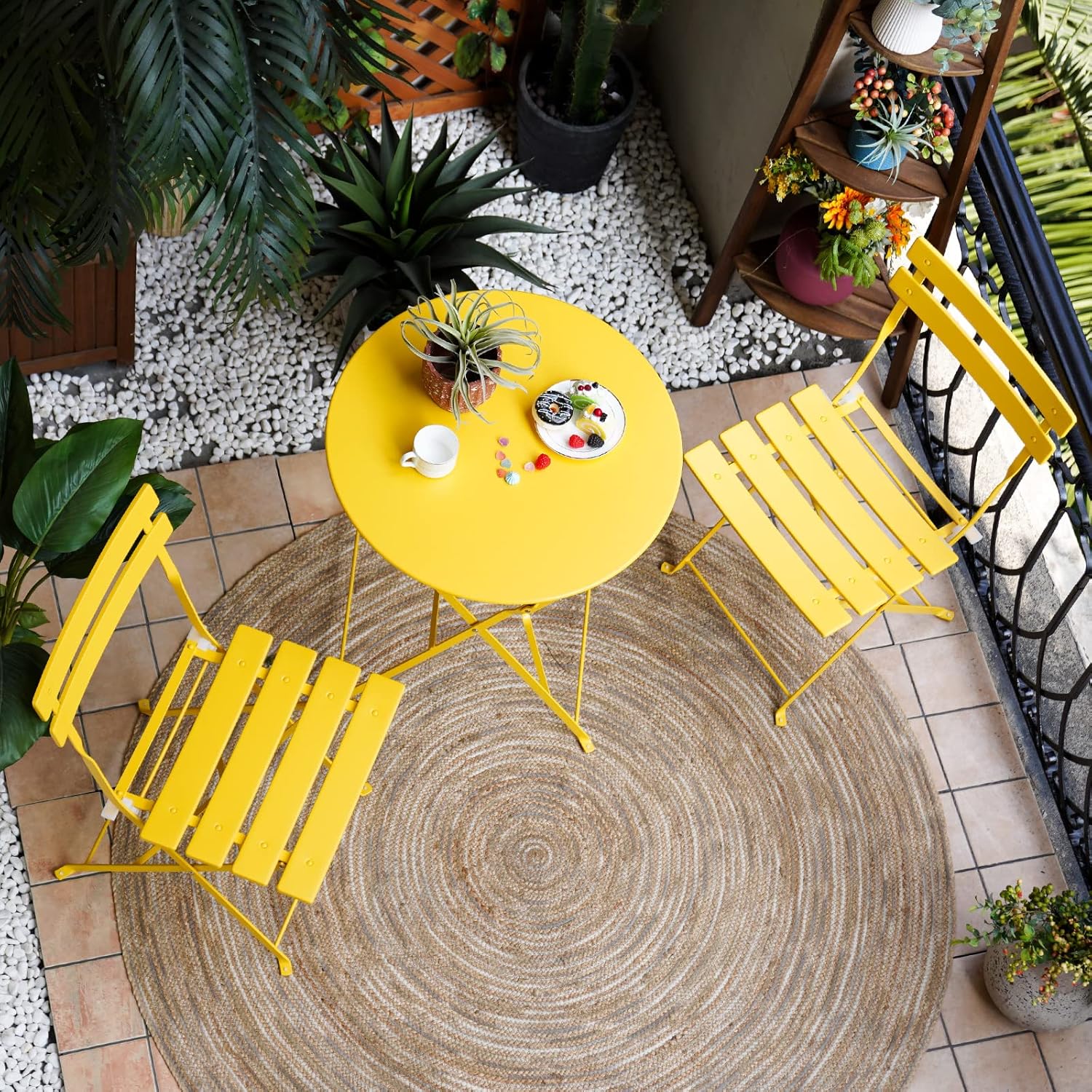 Grand Patio 3-Piece Folding Bistro Set for Outdoor Enjoyment