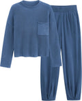 Two Piece Sweater Set for Women - Cozy High Waisted Tracksuit