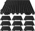 Tioncy 10 Pcs Interlocking Rubber Bar Mats 12 x 12 in - Anti Spill