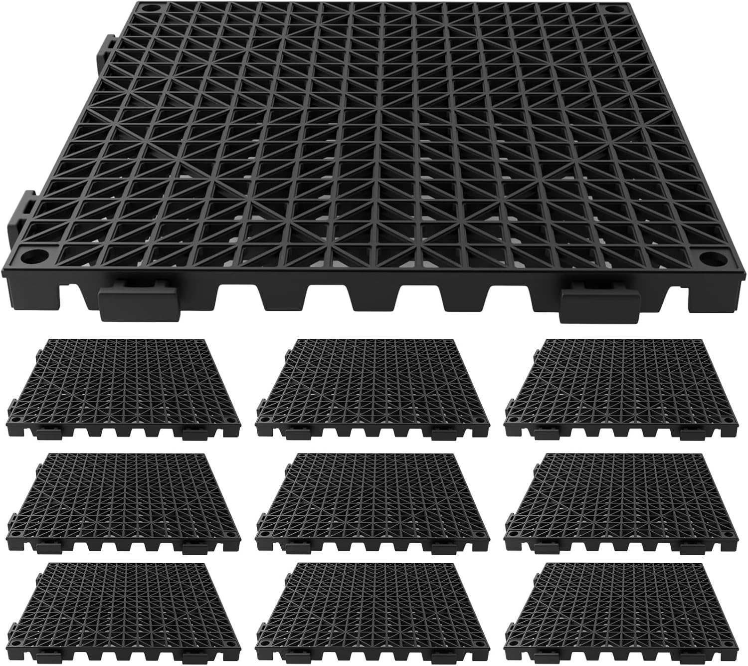 Interlocking Rubber Mats for Bar Countertop - 10 Pcs Set