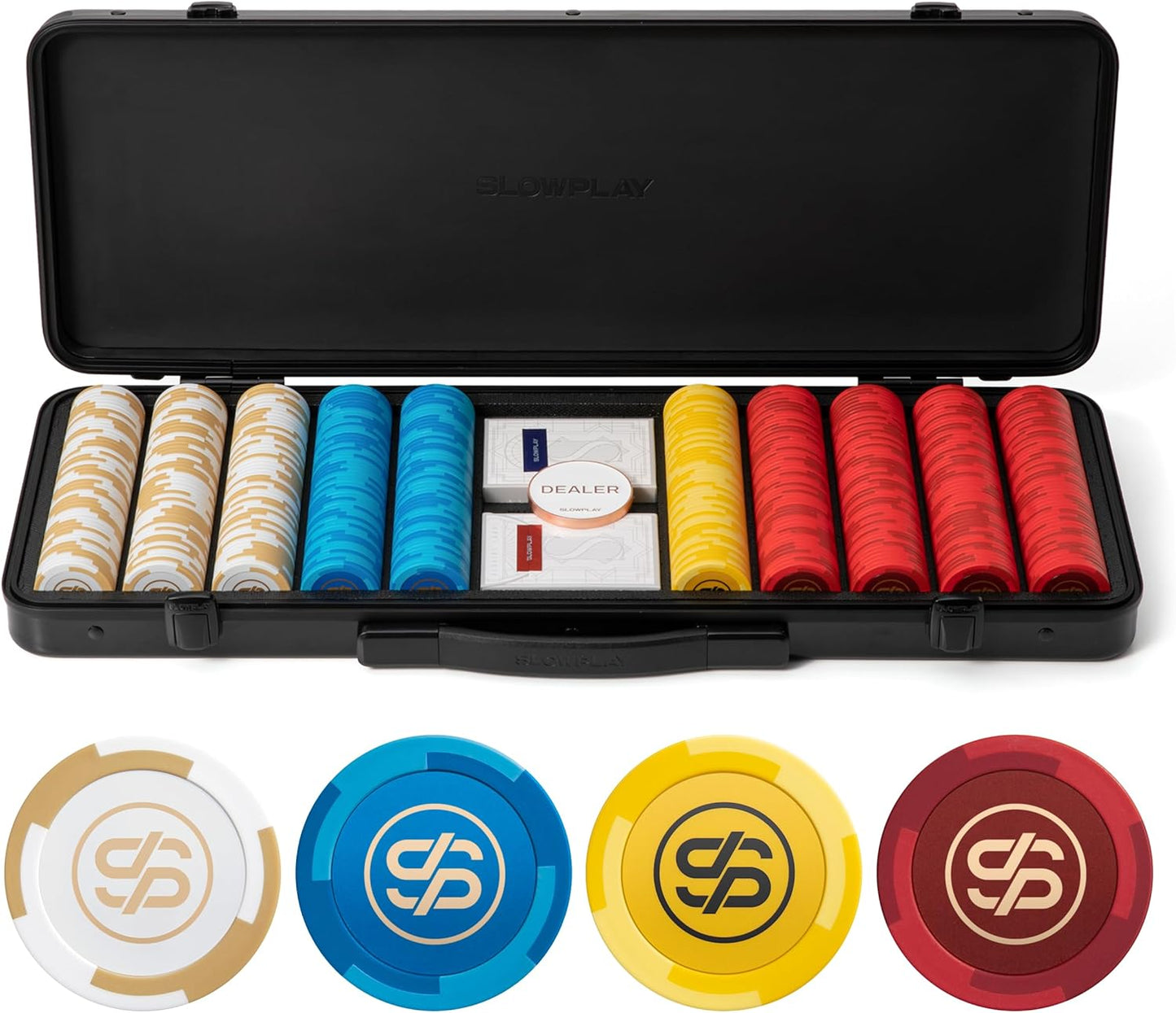 Godel 14g Clay Poker Chips Set for Texas Holdem - 500 PCS