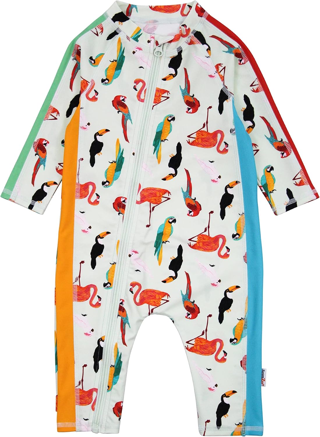 SwimZip Girls' Long-Sleeve UPF 50+ Swimsuit for Sun Safety