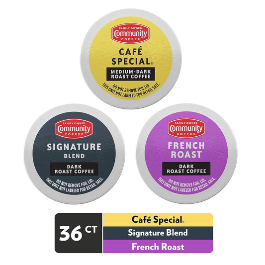 Community Coffee Dark Roast Pods Variety Pack - Rich, Bold Flavor