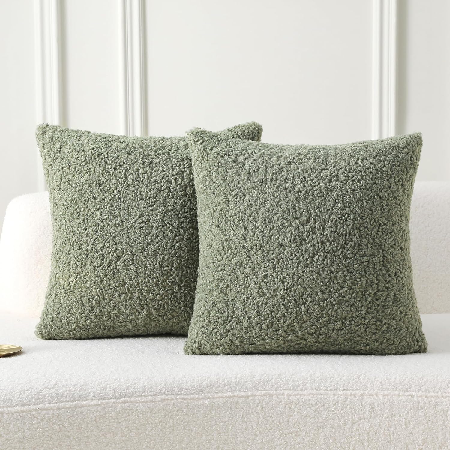 FUTEI Sage Green Throw Pillow Covers for Cozy Home Decor