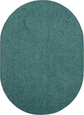 Ambiant Pet Friendly Teal Oval Area Rug 2 ft x 12 ft - Soft, Stain