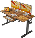 FEZIBO Electric Standing Desk: Height Adjustable & Spacious 55x24 Inch Workspace