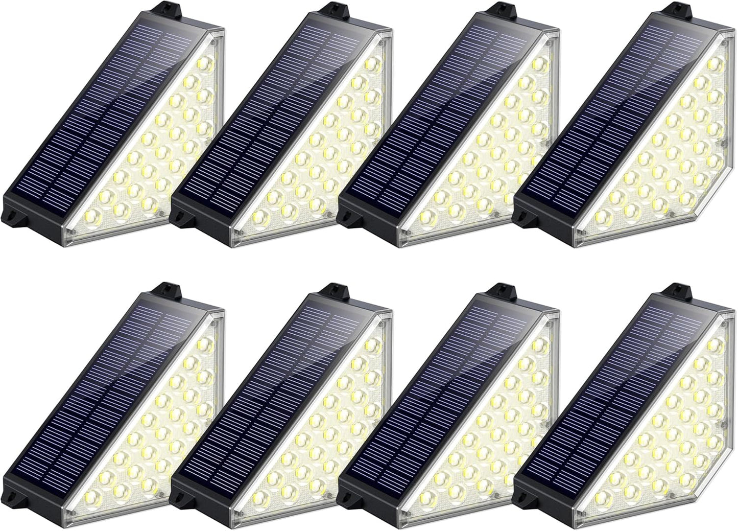 TECKNET Solar Step Lights with Adjustable Brightness for Outdoors