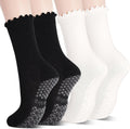 Yoga Socks Non Slip Grips Anti Skid Women Athletic Socks - 2 Pairs