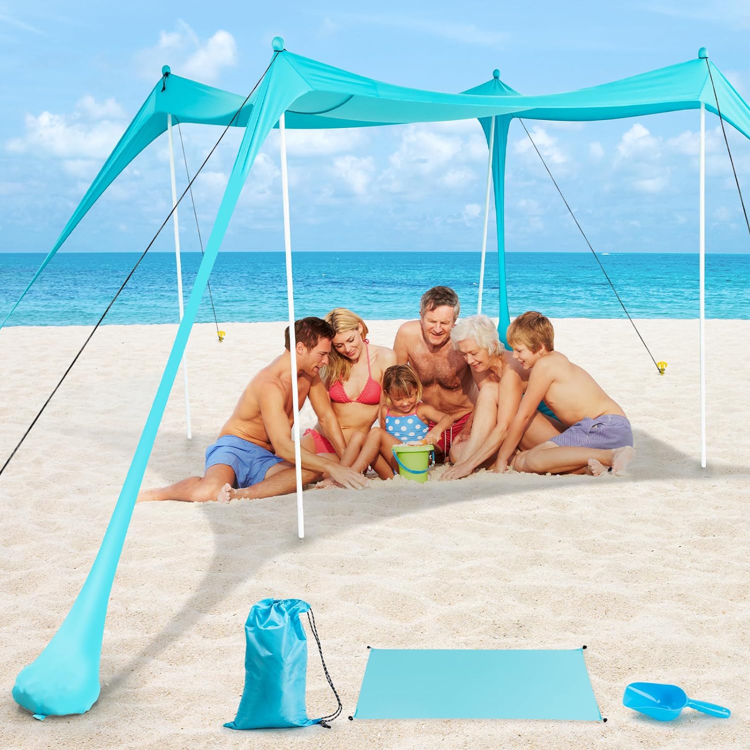 UPF50+ Beach Tent & Blanket Set