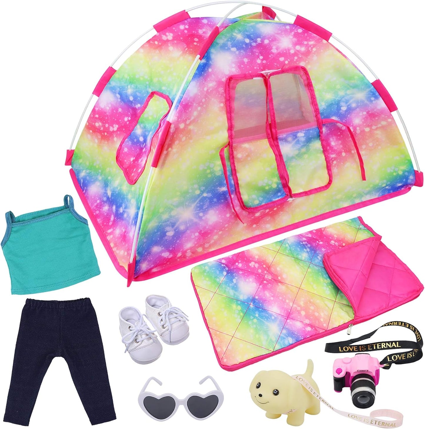 ZITA ELEMENT 7 Items Fashion Doll Camping Tent Set Review