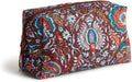 Vera Bradley Women's Large Cotton Travel Cosmetic Bag for Essentials