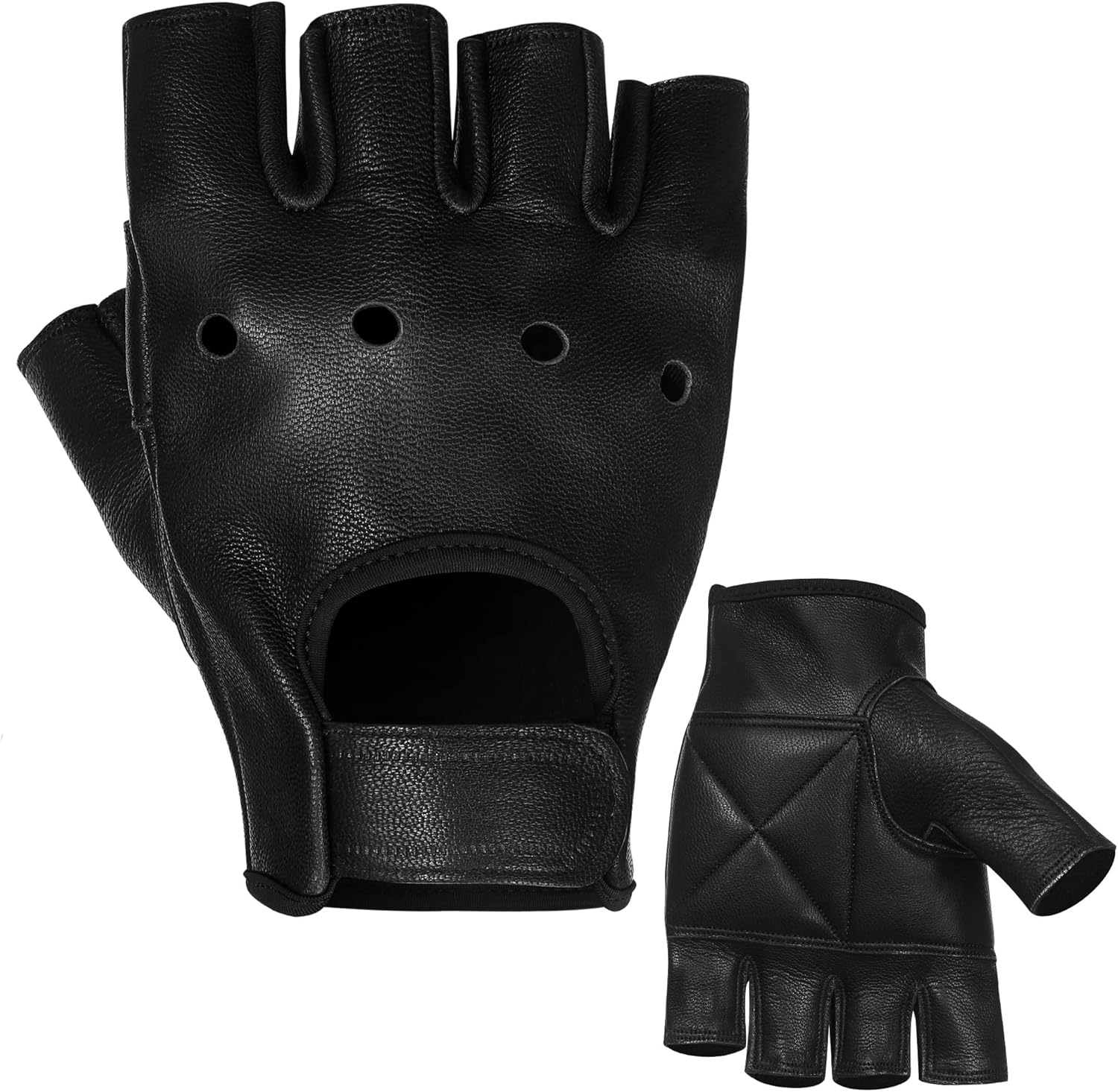 MARIB Half Finger Leather Weightlifting Glove