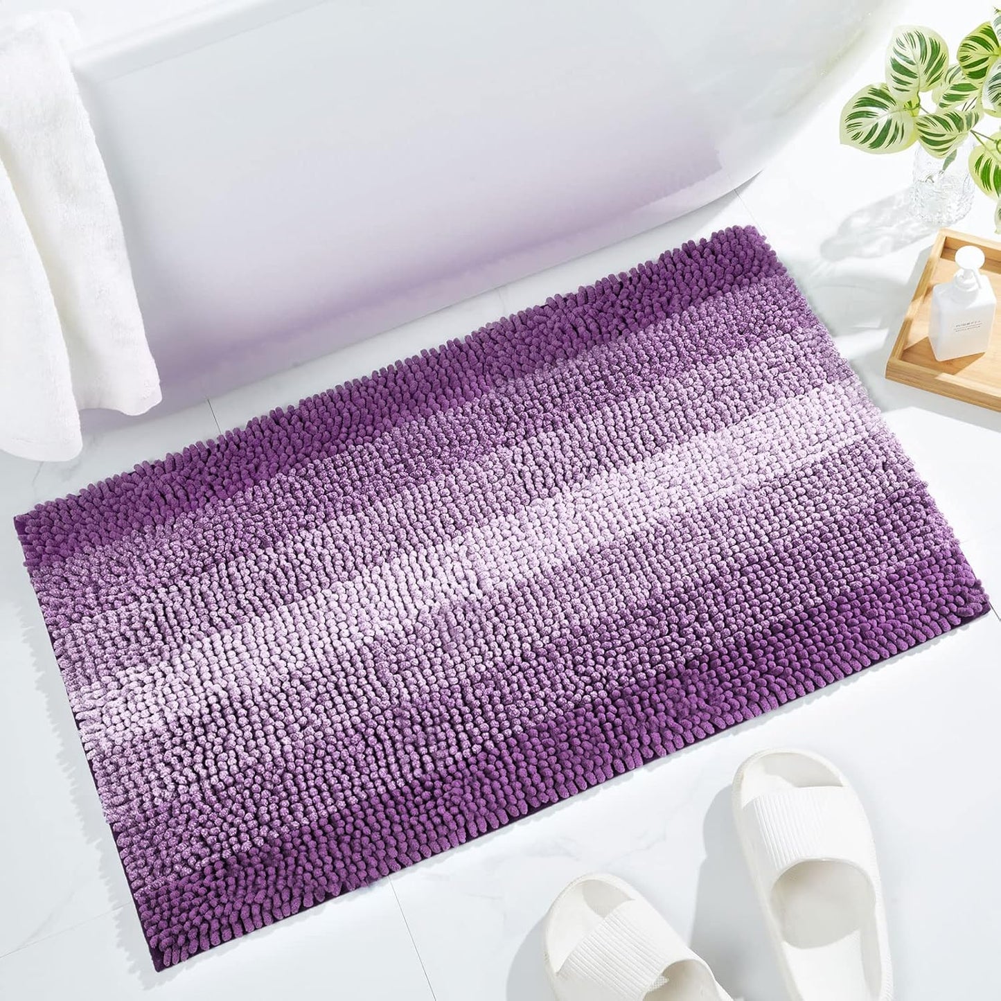 Gibelle Purple Bathroom Rug Set 2 Piece for Cozy Comfort