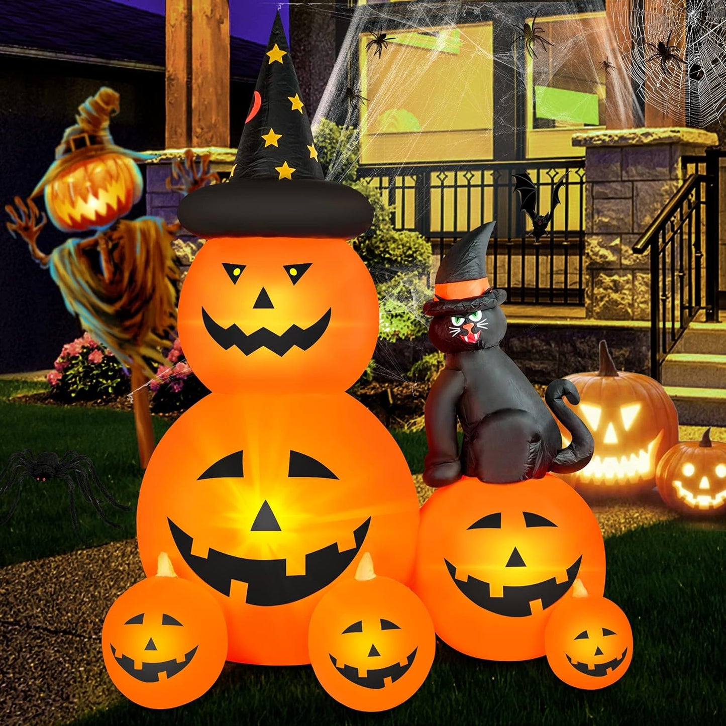 6 FT Halloween Inflatable Decorations for Spooky Yard Fun