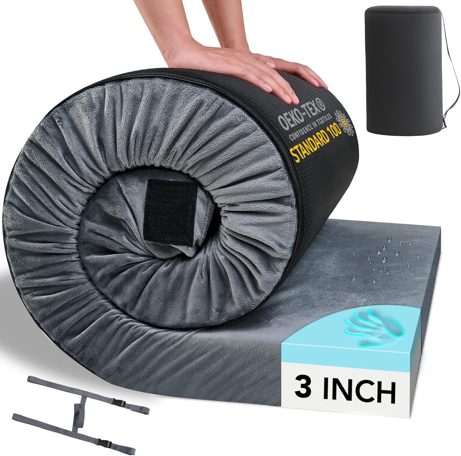HomeMate Memory Foam Camping Mattress Pad for Ultimate Comfort