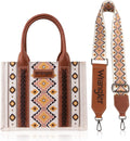 Montana West Wrangler Tote Bag for Women - Boho Aztec Shoulder Satchel