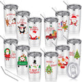 12 Pcs Christmas Tumblers for Holiday Gifts and Parties