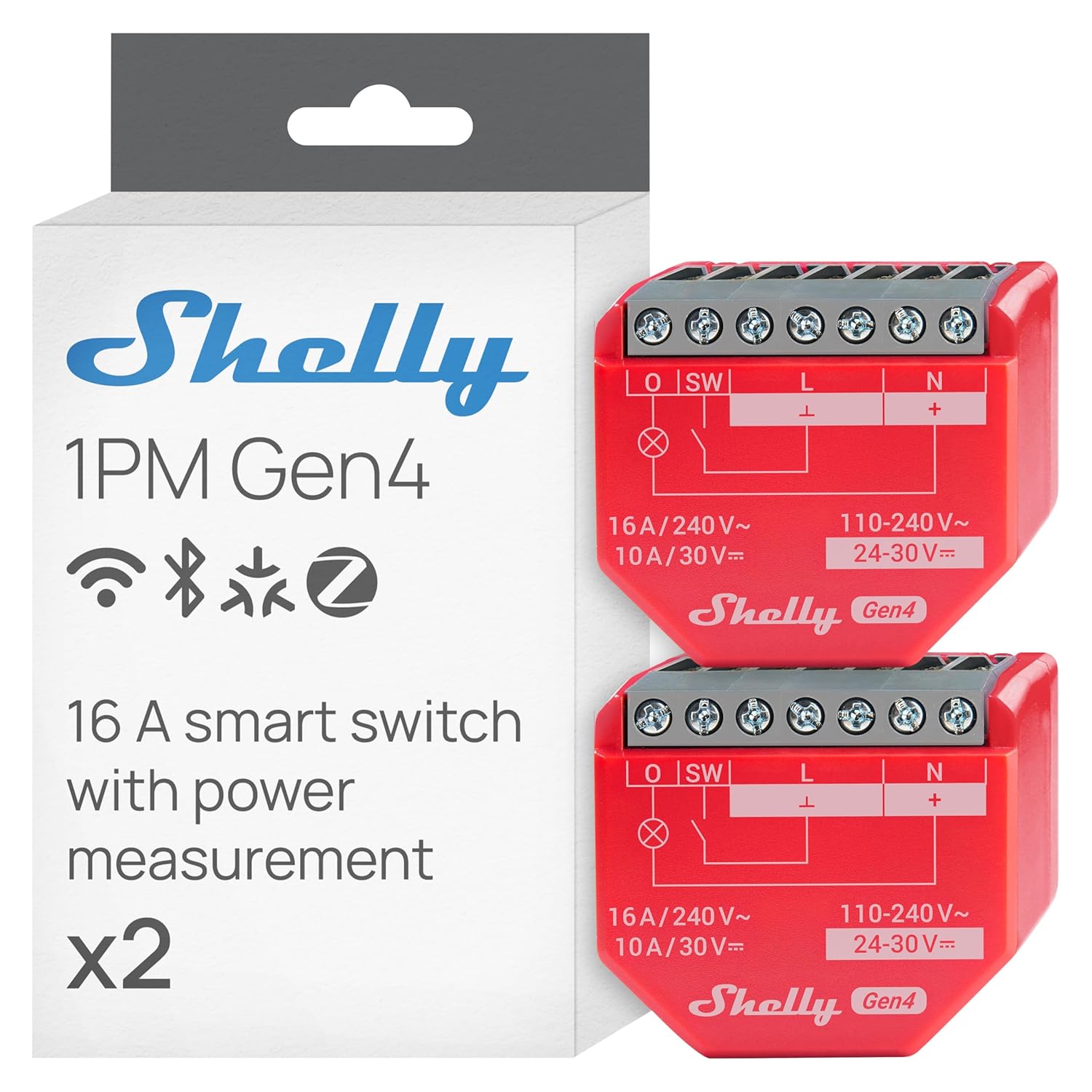 Shelly 1PM Gen4 Smart Relay Switch for Home Automation Control