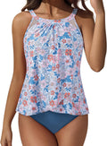 Tummy Control Tankini Bathing Suit - Ruffle High Waisted Swim Set Sets
