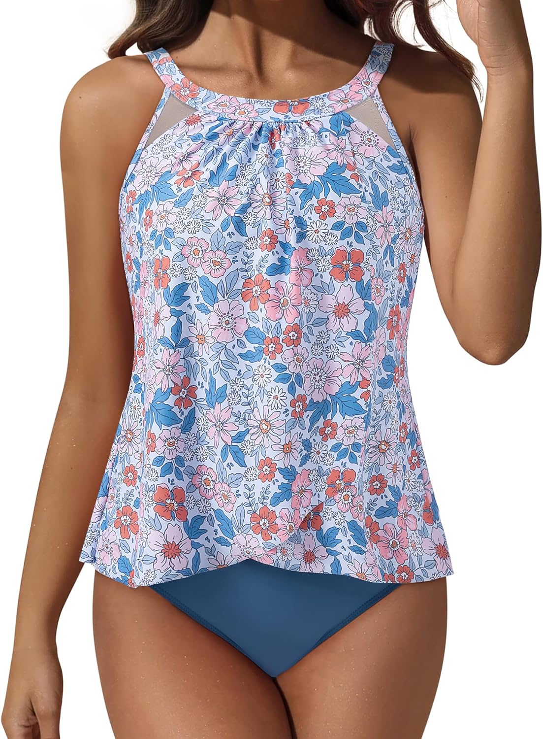 SUUKSESS Women Tummy Control Tankini Bathing Suit for Comfort