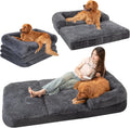 Foldable Human Dog Sofa Bed 73x42x10 in - Plush Orthopedic Comfort