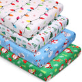 Christmas Crib Sheets 4-Pack Fitted for Standard Cribs - Festive Set