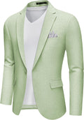 MAGE MALE Men's Slim Fit Blazer Jacket One Button - Lightweight Coats