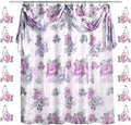 Michelle 13pc Bathroom Shower Curtain Set - Modern Floral Luxury