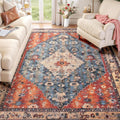 SERISSA 5x7 Boho Tribal Area Rug - Washable Low Pile Comfort