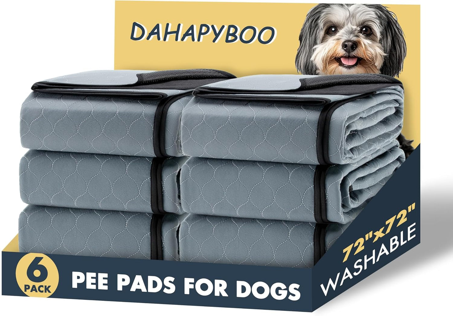 Extra Large Washable Pee Pads for Dogs - 72x72 Reusable Pads