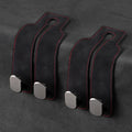Car Hooks for Headrest - Leather Double Hook Headrest Organizer