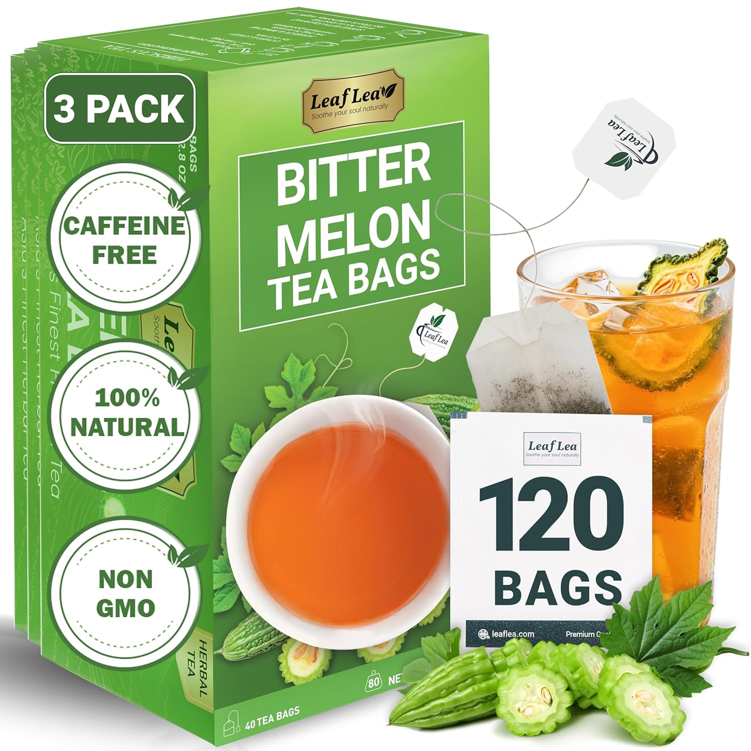 Bitter Melon Tea Bags for Wellness and Digestion Support