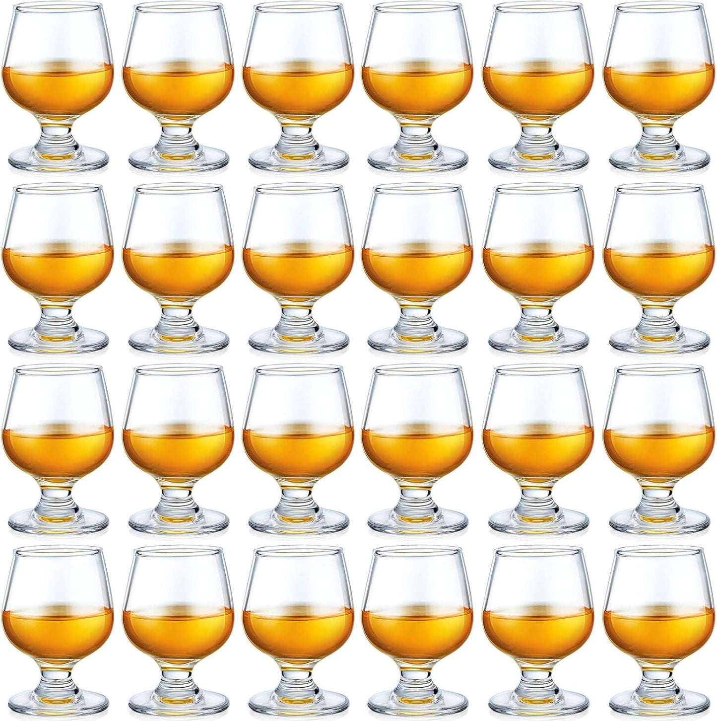 24 Pcs Shot Glasses Set for Tasting Brandy and Whiskey Drinks