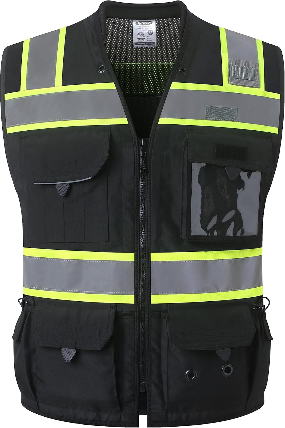 Hi-Vis Surveyor Safety Vest Heavy Duty PPE with Inner Pockets
