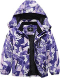Kid's Ski Jacket Waterproof Winter Coat - Warm Fleece Hooded
