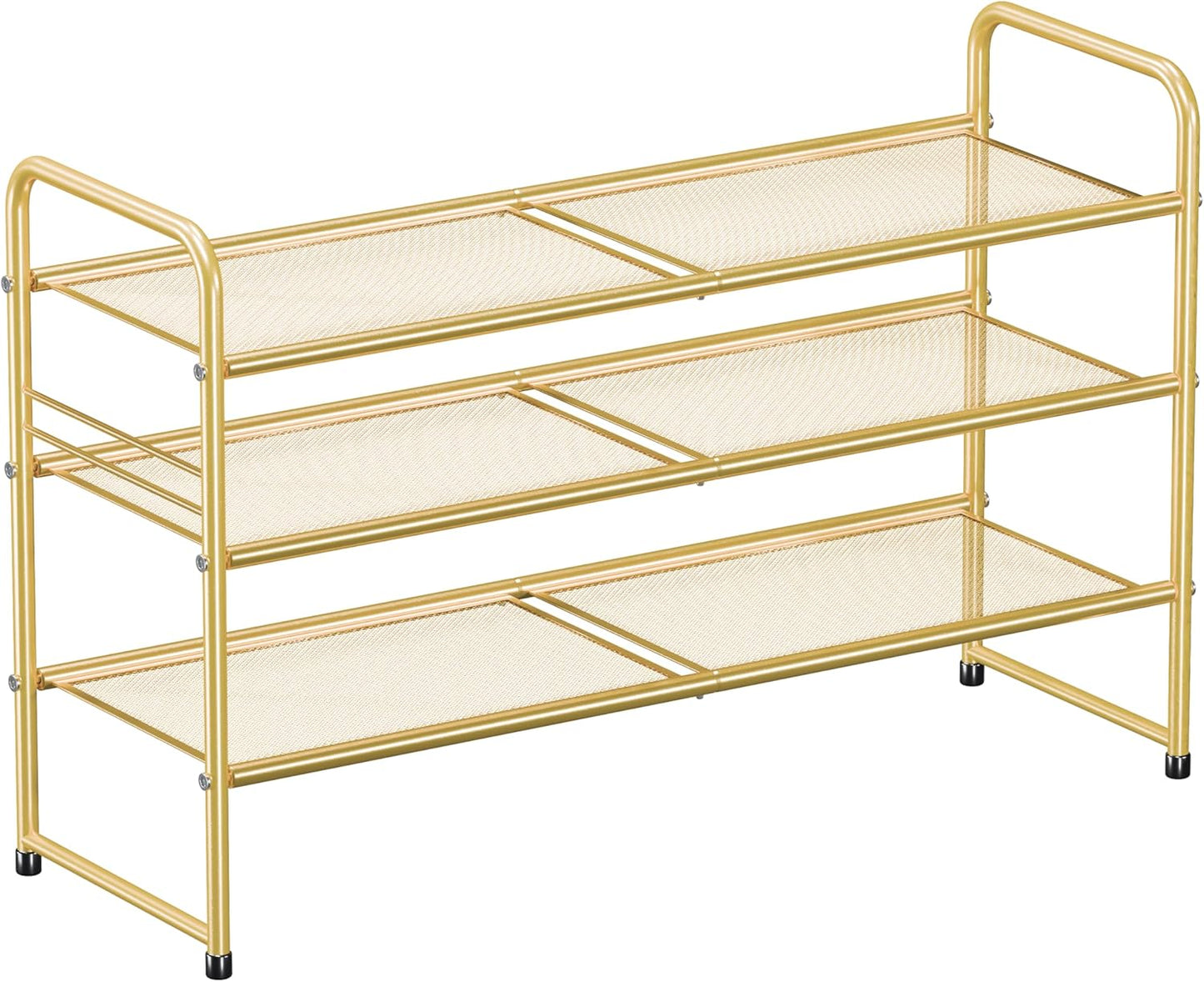 SUFAUY 3 Tier Metal Shoe Rack for Closet - Heavy Duty Storage