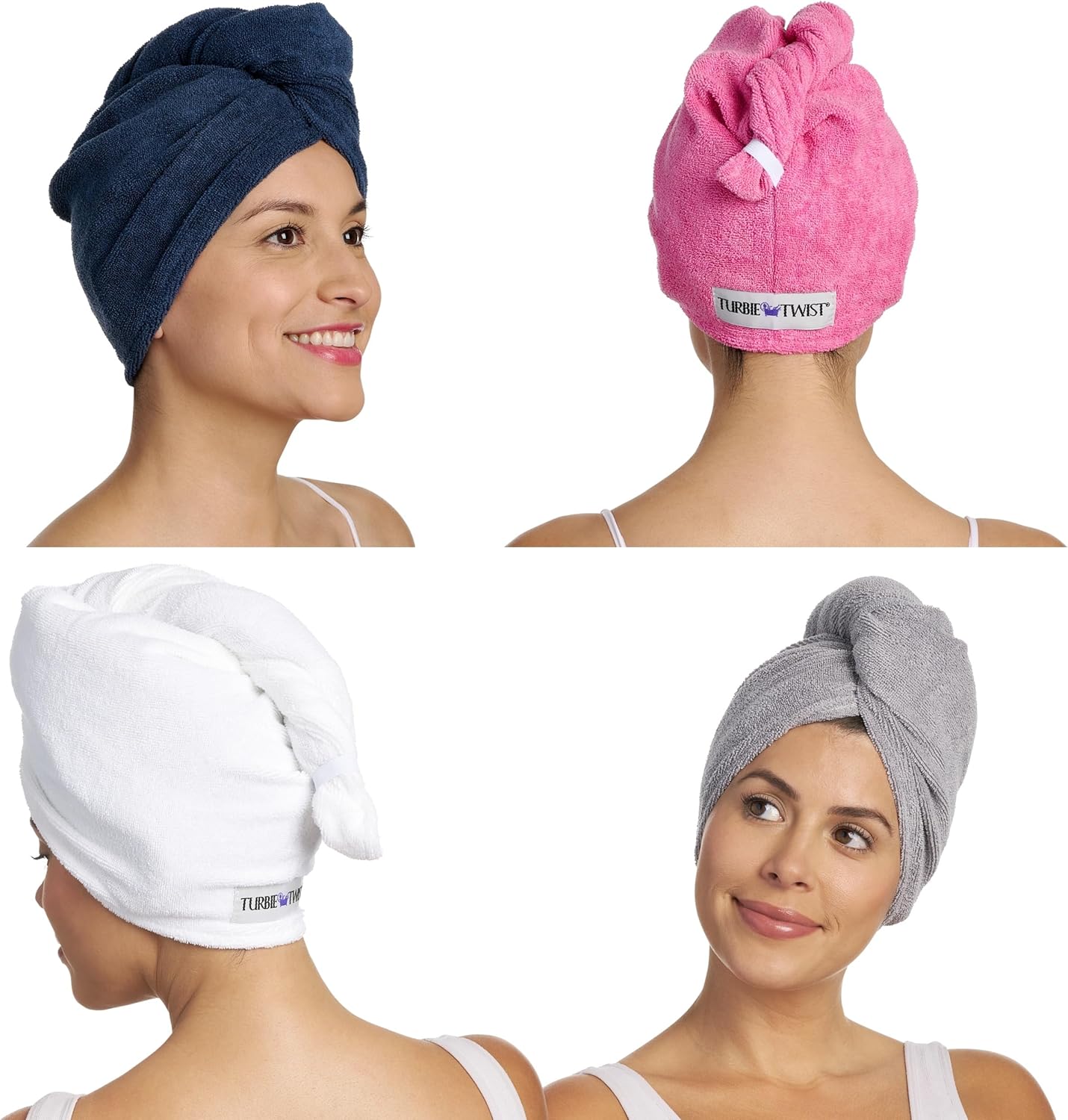Turbie Twist Microfiber Hair Towel Wrap for Quick Drying
